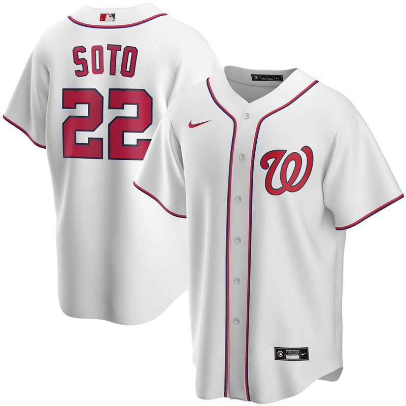 Men Washington Nationals #22 Juan Soto Nike White Home 2020 Replica Player Jersey ->washington nationals->MLB Jersey
